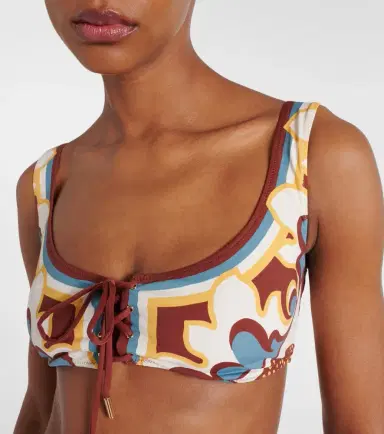 La DoubleJ Sunset floral bikini top | Thumbnail 2