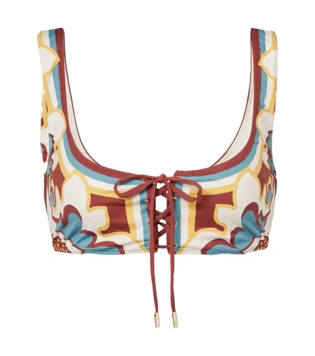 La DoubleJ Sunset floral bikini top