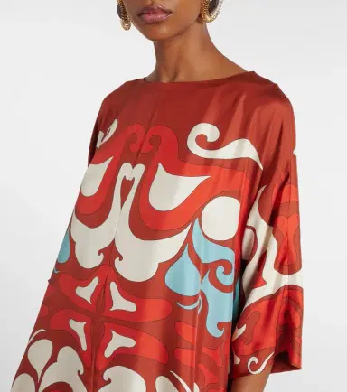 La DoubleJ Muumuu printed silk twill maxi dress | Thumbnail 3