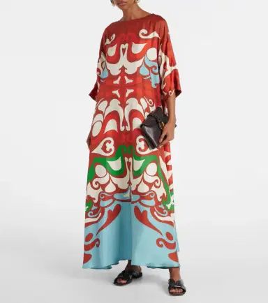 La DoubleJ Muumuu printed silk twill maxi dress | Thumbnail 5