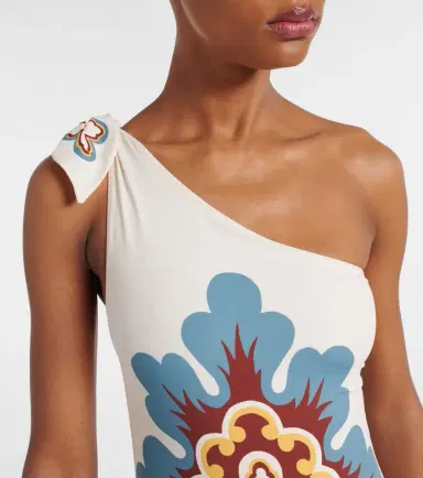La DoubleJ Goddess printed one-shoulder swimsuit | Thumbnail 2