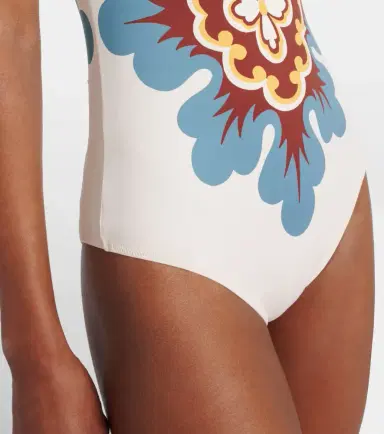 La DoubleJ Goddess printed one-shoulder swimsuit | Thumbnail 3