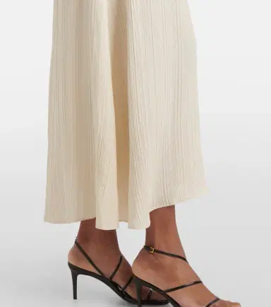 Joseph Garnier pleated jacquard midi dress | Thumbnail 4