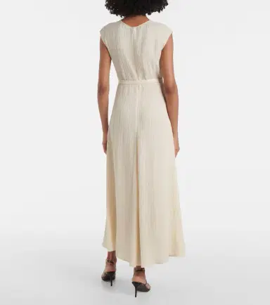 Joseph Garnier pleated jacquard midi dress | Thumbnail 5