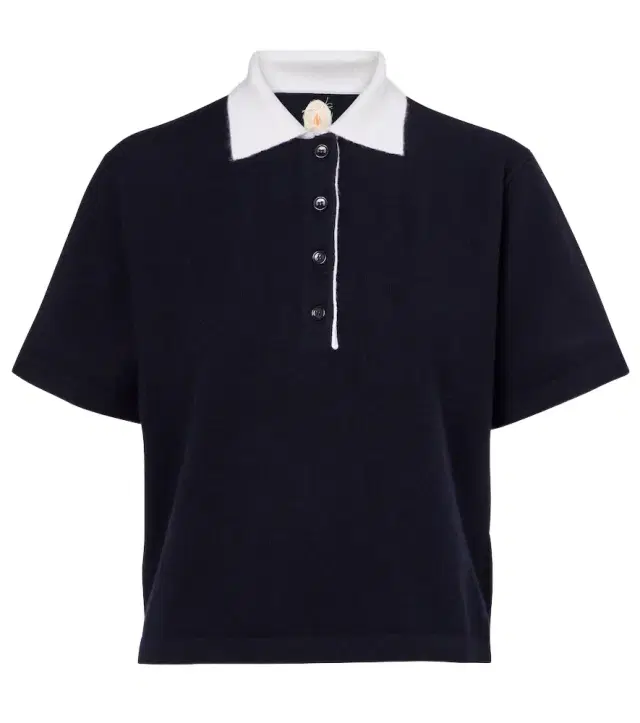 Jardin des Orangers Cropped cashmere polo shirt