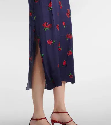 Khaite Sicily printed twill slip dress | Thumbnail 5