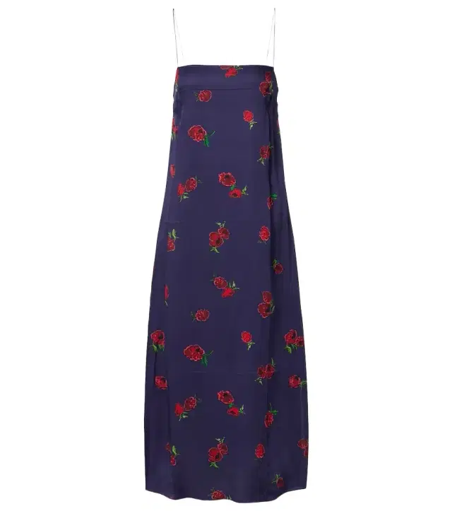Sicily printed twill slip dress
