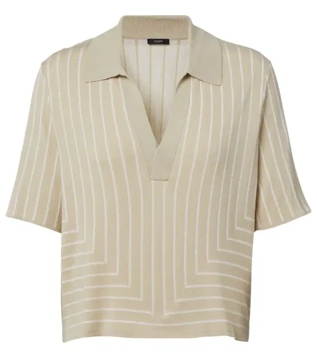 Joseph Striped cotton and silk polo shirt