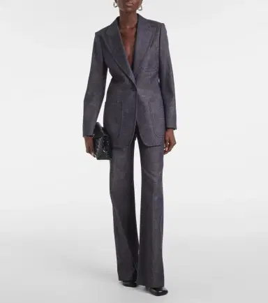 Joseph Morissey wool and cotton flared pants | Thumbnail 3