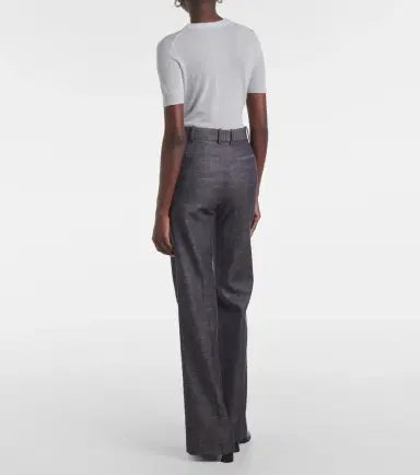 Joseph Morissey wool and cotton flared pants | Thumbnail 4