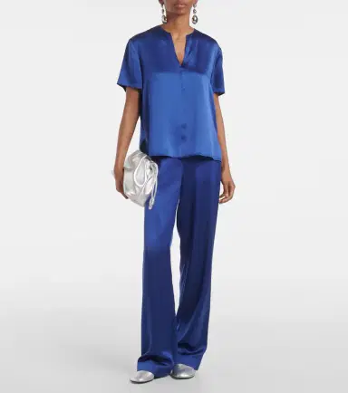 Joseph New Sahel silk straight pants | Thumbnail 3
