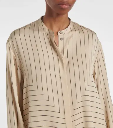 Joseph Athena striped silk-blend shirt | Thumbnail 4