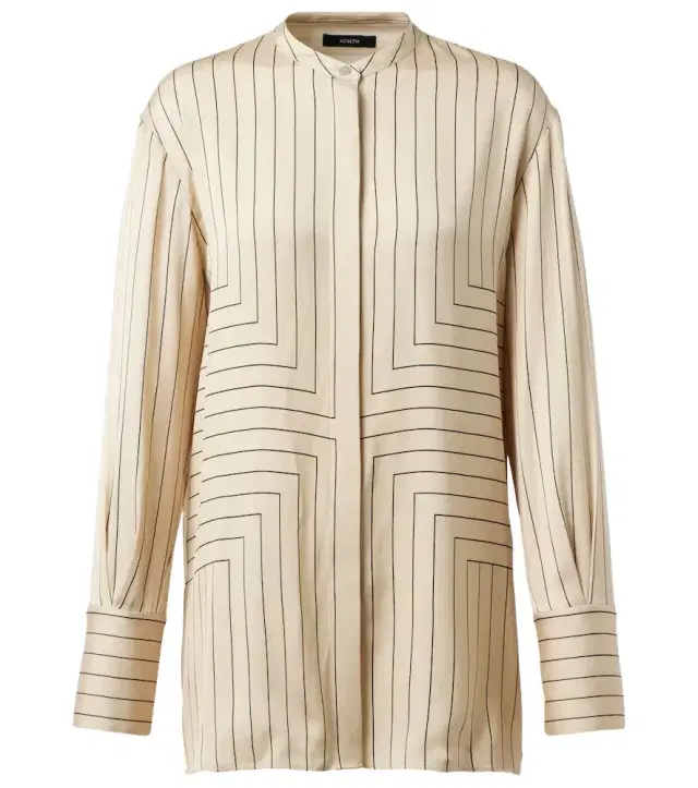 Joseph Athena striped silk-blend shirt