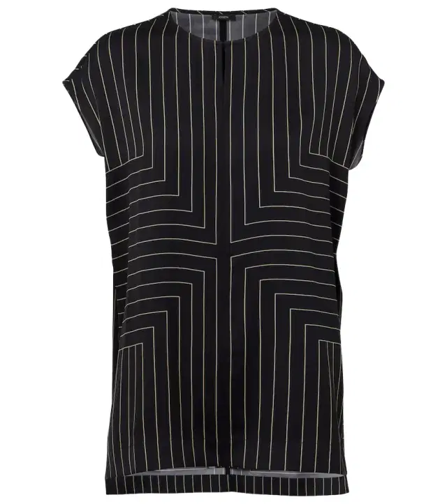 Joseph Louison striped silk-blend top