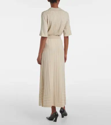 Joseph Striped cotton and silk maxi skirt | Thumbnail 2