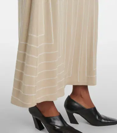 Joseph Striped cotton and silk maxi skirt | Thumbnail 5