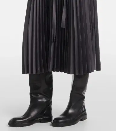 Joseph Volta belted plissé satin midi dress | Thumbnail 6