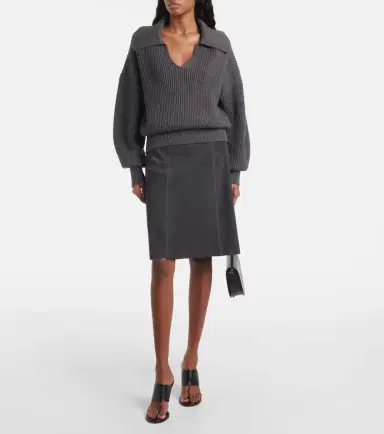 Joseph Suede midi skirt | Thumbnail 2