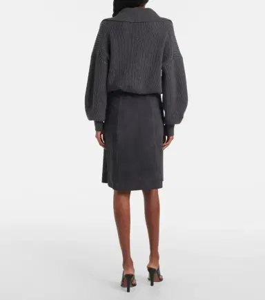 Joseph Suede midi skirt | Thumbnail 3
