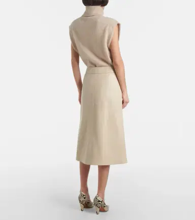 Joseph Leather midi skirt | Thumbnail 5
