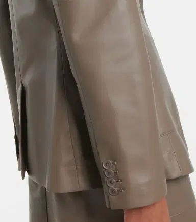 Joseph Leather single-breasted blazer | Thumbnail 2