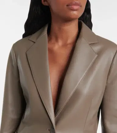 Joseph Leather single-breasted blazer | Thumbnail 3