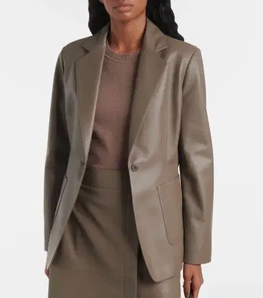 Joseph Leather single-breasted blazer | Thumbnail 5
