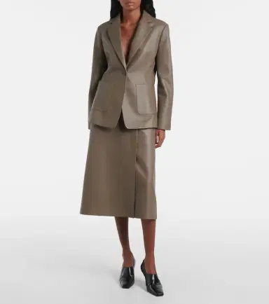 Joseph Leather single-breasted blazer | Thumbnail 6