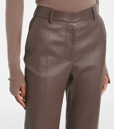 Joseph Tafira mid-rise leather flared pants | Thumbnail 3