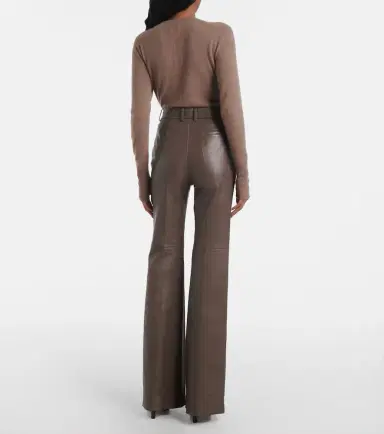 Joseph Tafira mid-rise leather flared pants | Thumbnail 5