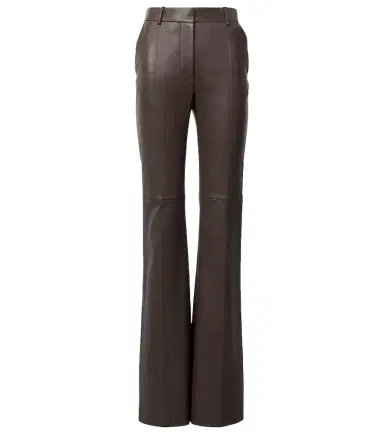 Joseph Tafira mid-rise leather flared pants | Thumbnail 1
