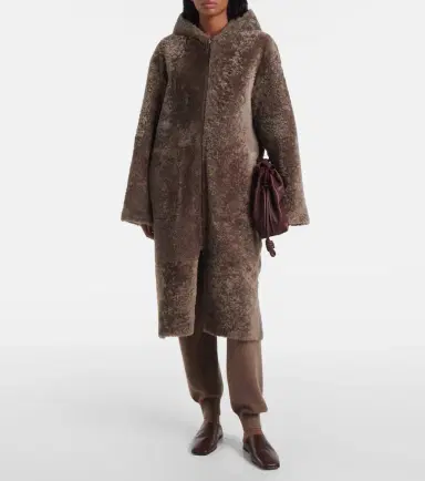 Joseph Reversible shearling and leather hooded coat | Thumbnail 4