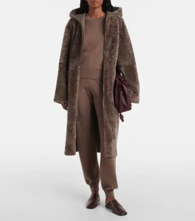 Joseph Reversible shearling and leather hooded coat | Thumbnail 5