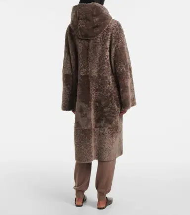 Joseph Reversible shearling and leather hooded coat | Thumbnail 6