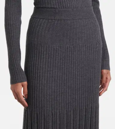 Joseph Merino ribbed-knit wool maxi skirt | Thumbnail 2