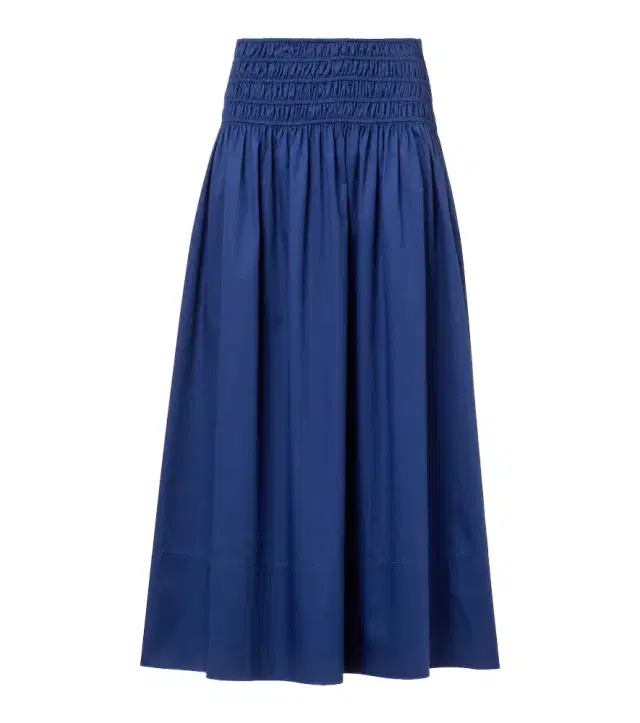 Joseph Leonie cotton satin midi skirt