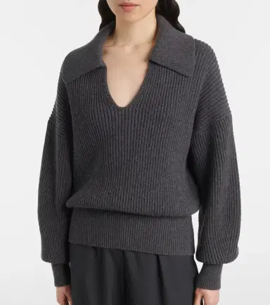 Joseph Ribbed-knit wool-blend polo sweater | Thumbnail 5