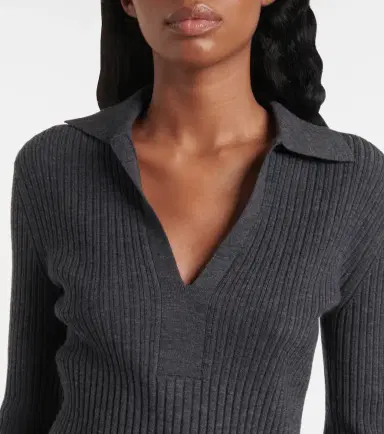 Joseph Ribbed-knit wool polo shirt | Thumbnail 3
