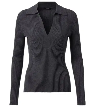 Joseph Ribbed-knit wool polo shirt | Thumbnail 1