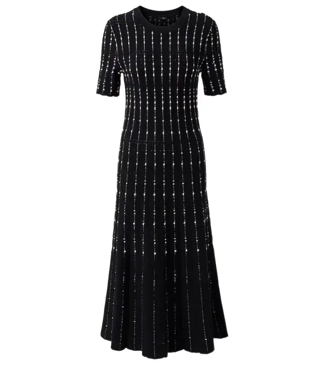Joseph Ribbed-knit cotton-blend midi dress