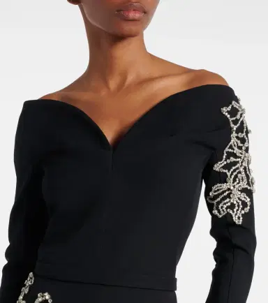 Safiyaa Linda crystal-embellished midi dress | Thumbnail 2