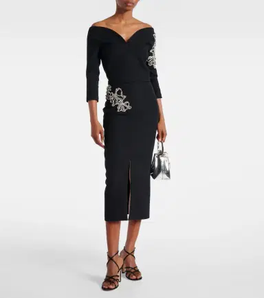 Safiyaa Linda crystal-embellished midi dress | Thumbnail 4