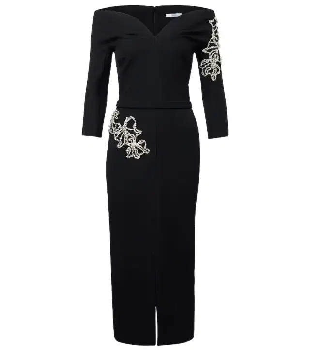 Safiyaa Linda crystal-embellished midi dress