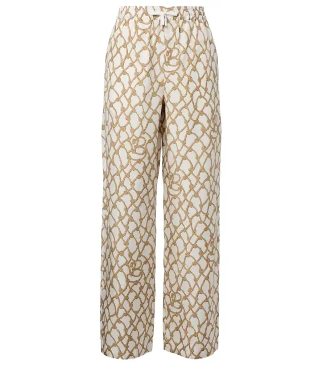 Burberry Printed high-rise silk palazzo pants