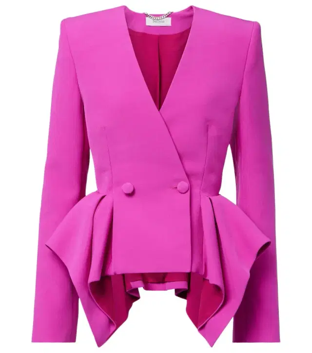 Safiyaa Double-breasted peplum blazer