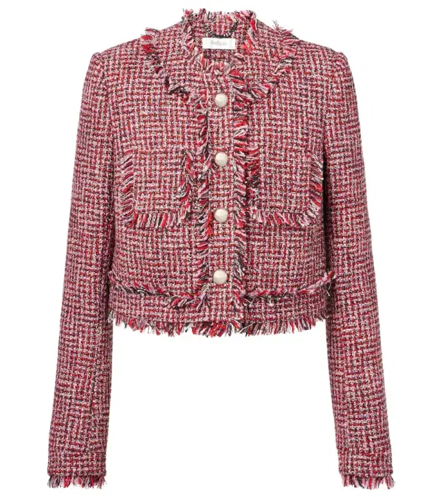 Safiyaa Wool-blend tweed jacket