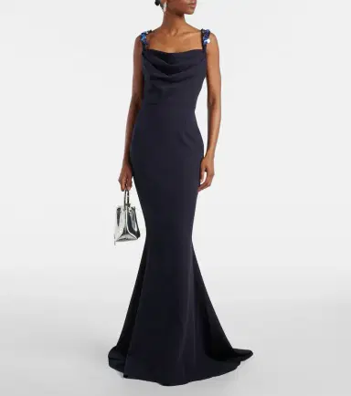Safiyaa Melina embellished crêpe gown | Thumbnail 2