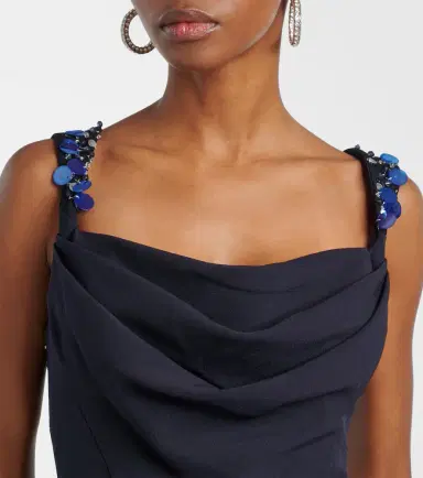 Safiyaa Melina embellished crêpe gown | Thumbnail 5
