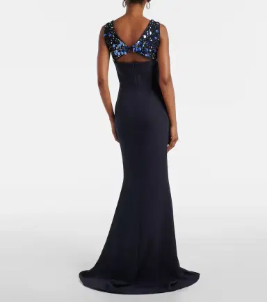 Safiyaa Melina embellished crêpe gown | Thumbnail 6