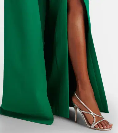 Safiyaa Caped asymmetric crêpe gown | Thumbnail 2